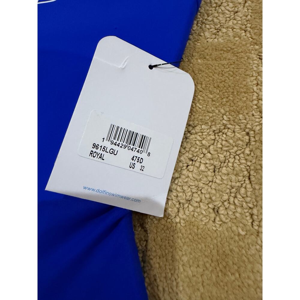 Dolfin Lifeguard One Piece Swimsuit Womens 32 Royal Blue Guard Cutout NWT - Picture 6 of 6